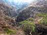 A gorge and mountains in the Chizarira National Park. 