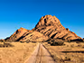 Spitzkoppe Mountain from the sand track leading towards it.