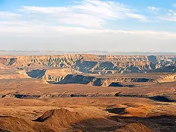A panoramic view over the Fish River Canyon in Namibia.