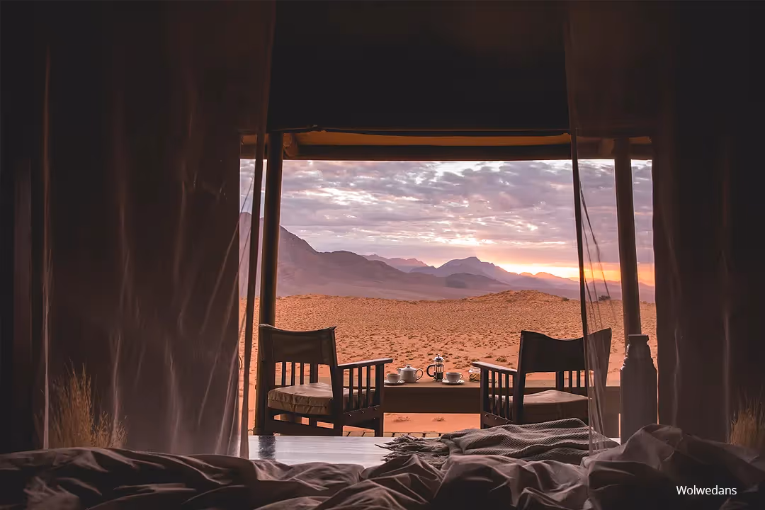 Rise early to enter the park as the Sesriem Gate opens at sunrise.