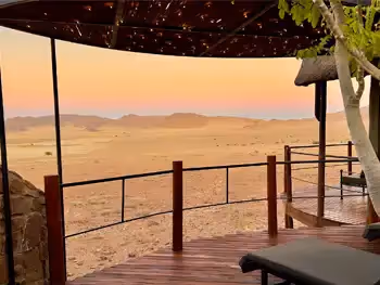 A view of the Namib Desert from your lodge.