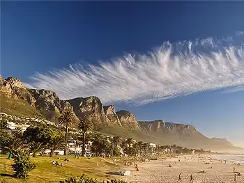 Camps Bay and the 12 Apostles mountain range