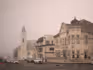 A view of town and the buildings of Swakopmund from the jetty.