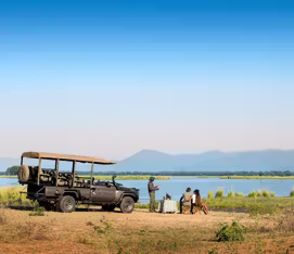 Views of the African bush surrounding you on your Zambia Safari