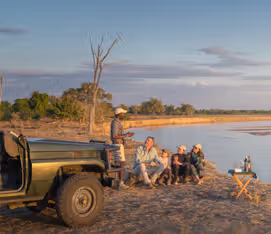 Guests on a game drive 
