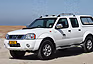 Our 4x4 double cab Namibia Car Rental vehicle in the desert of Swakopmund