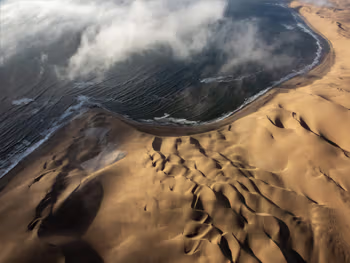 Namib dunes aerial view