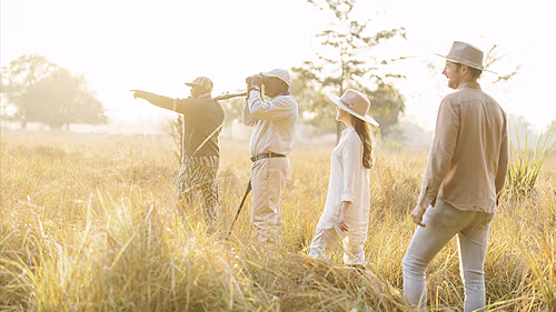 Walking safari in Zambia