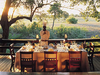 Enjoy a dinner overlooking the bush