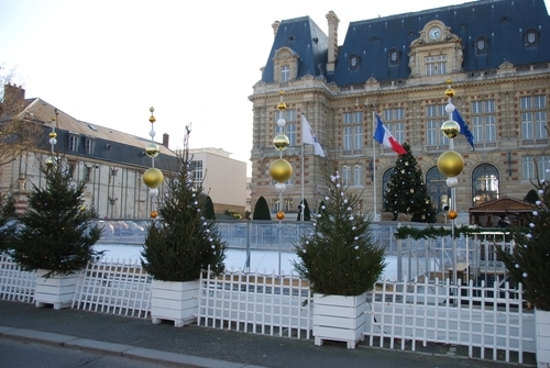 Décoration autour d'une patinoire