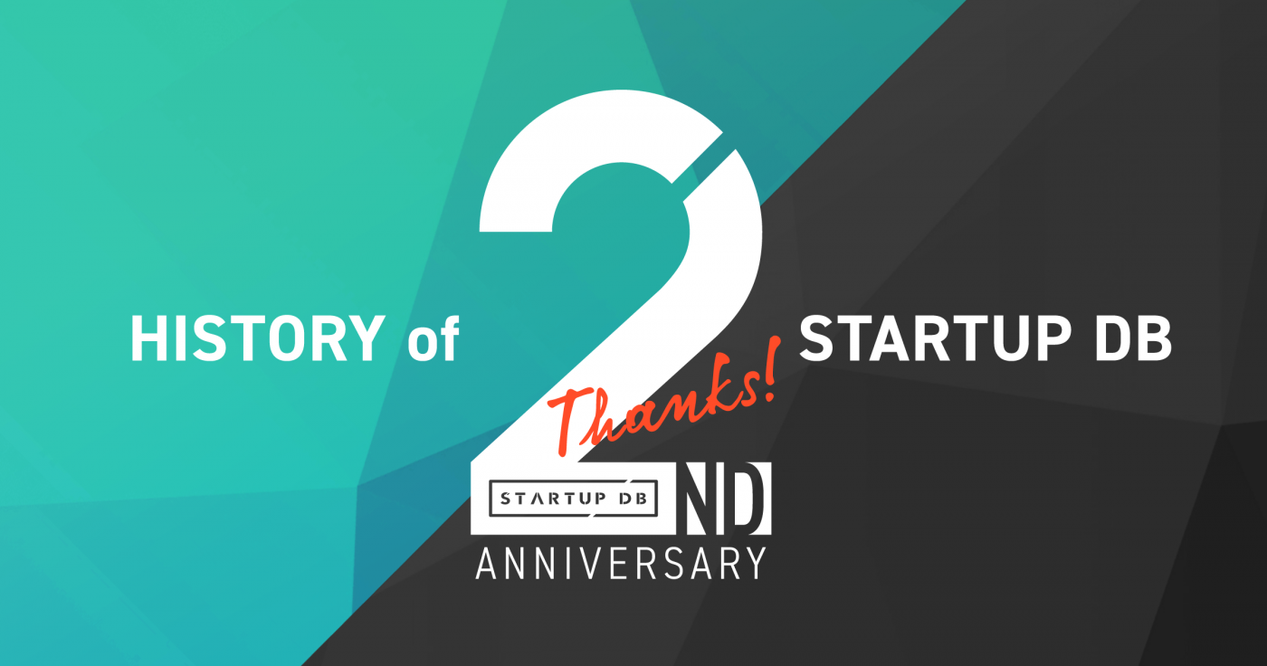 STARTUP DB 2周年記念インフォグラフィック
