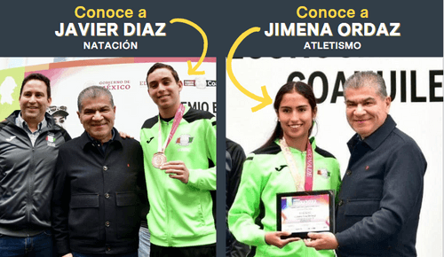 Javier Díaz y Jimena Ordaz , alumnos de Red de Colegios Semper Altius reciben medallas por deporte