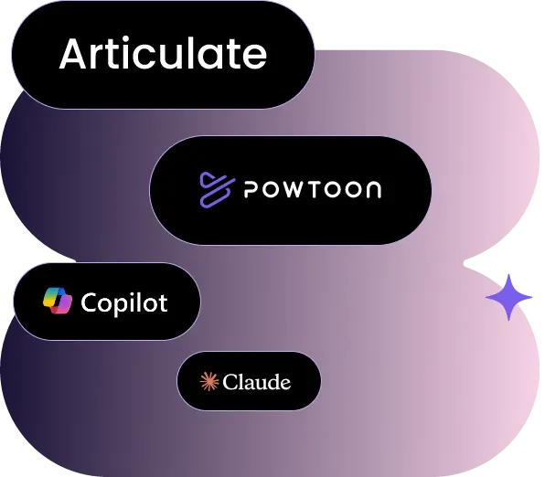 Articulate, Powtoon, Copilot and Claude