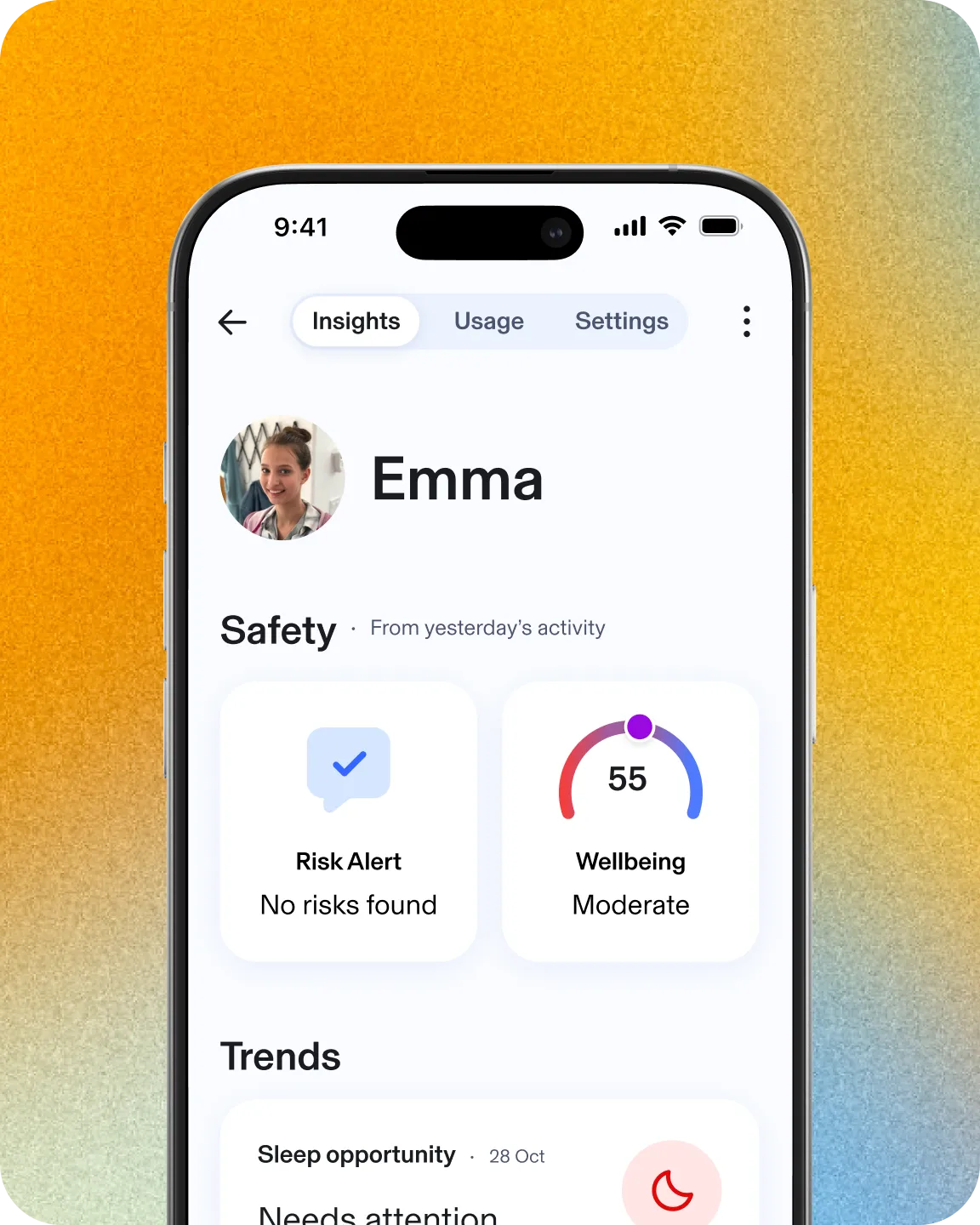Image of the online data removal feature in app