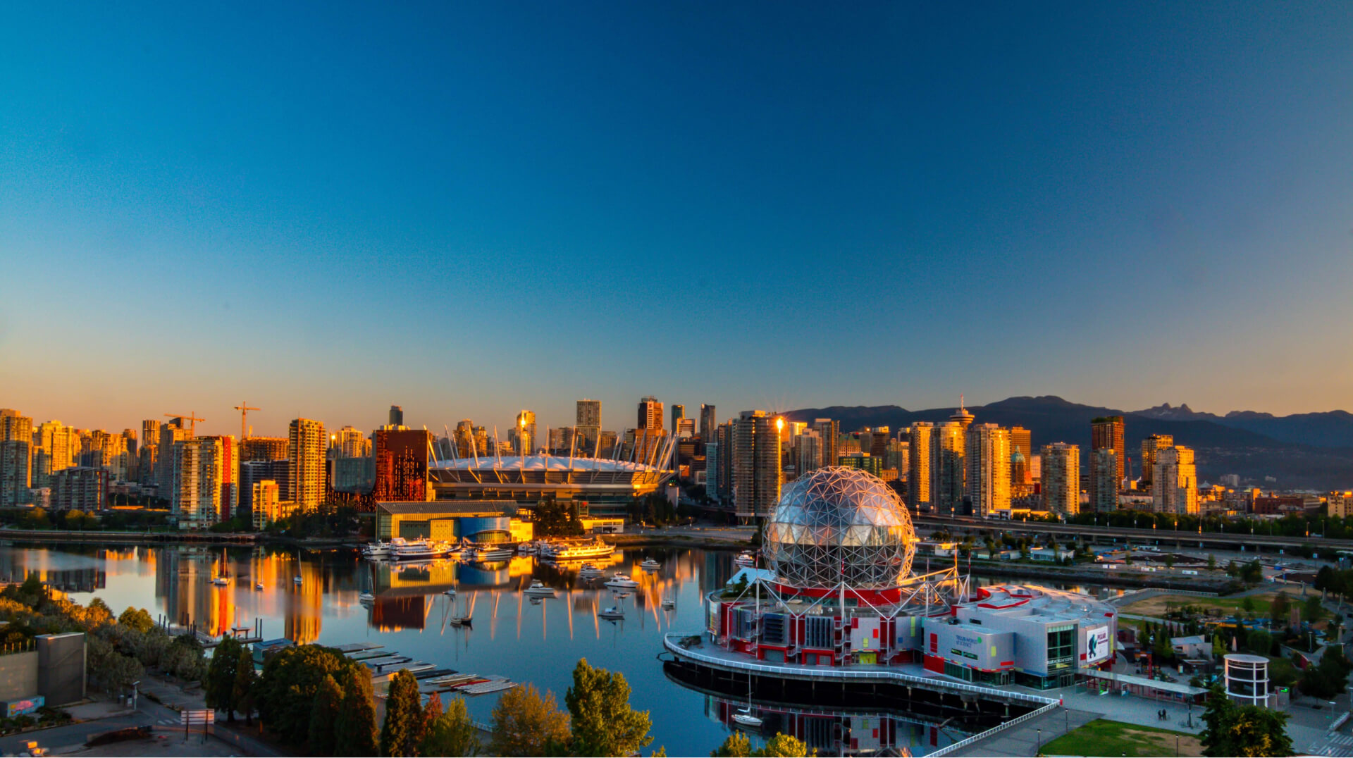 Vancouver skyline and False Creek
