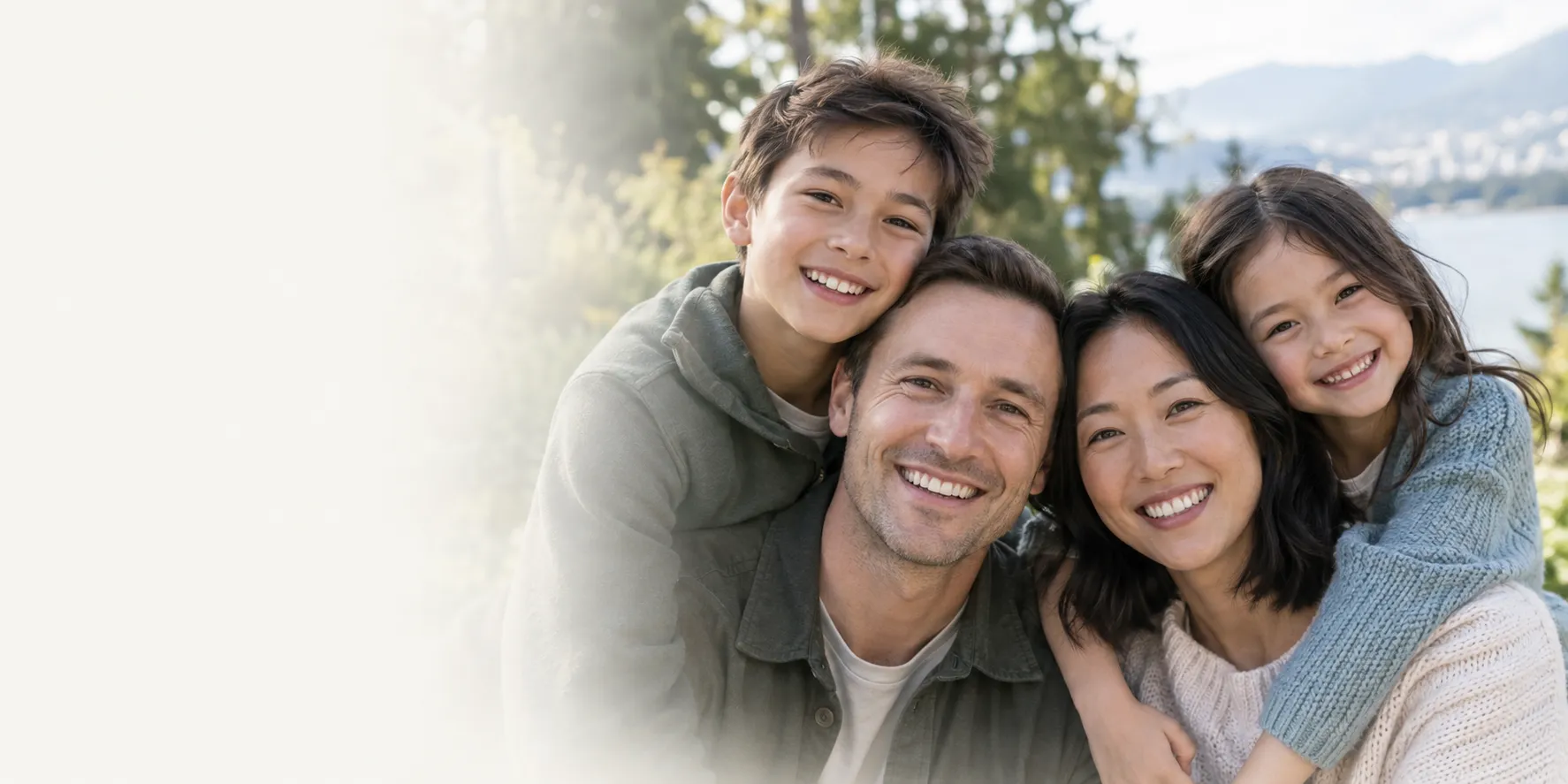 A family sharing a happy moment together