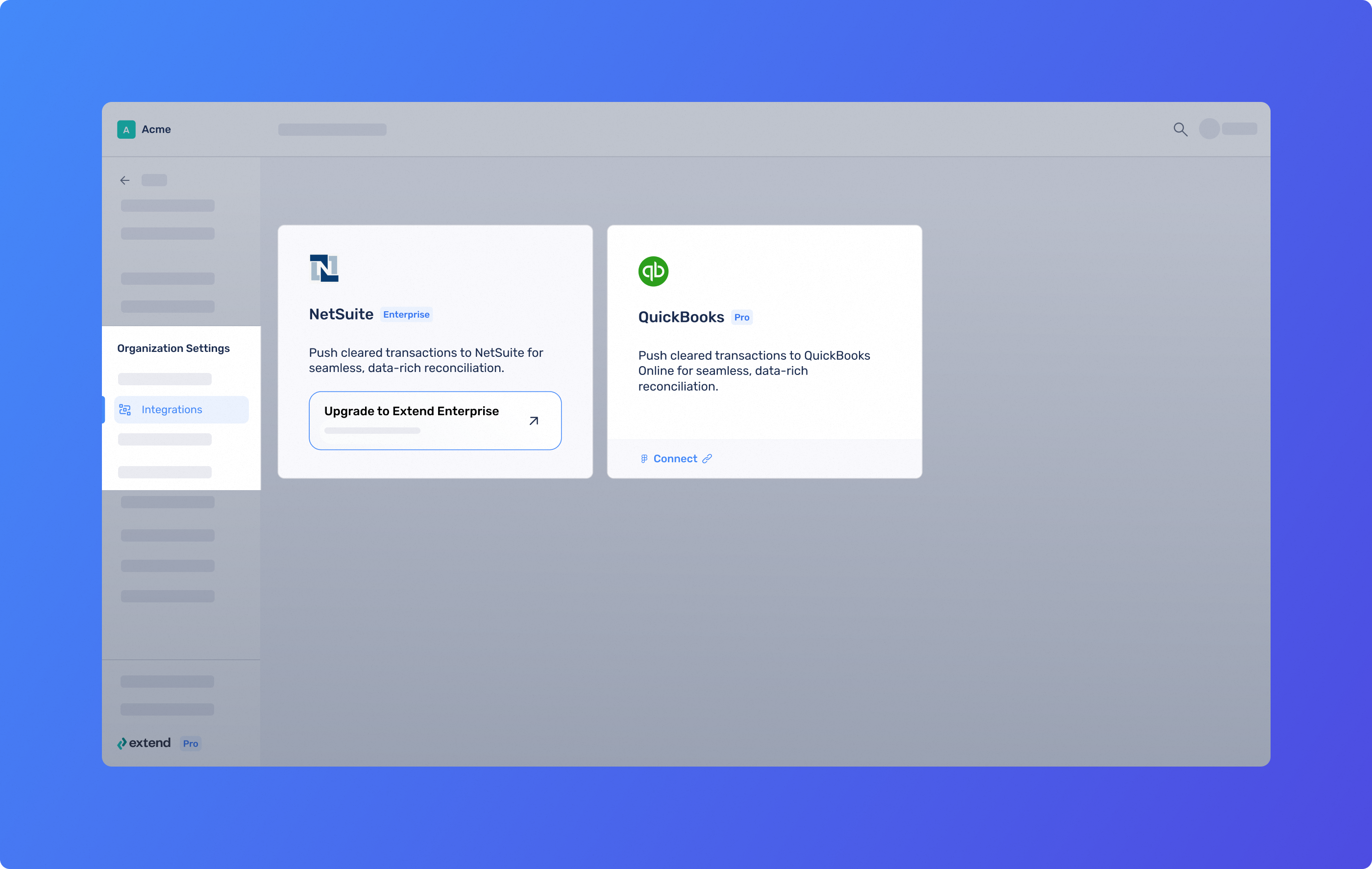 Automatically add your codes through an integration on the Integrations tab in your org settings in the Extend app or platform.