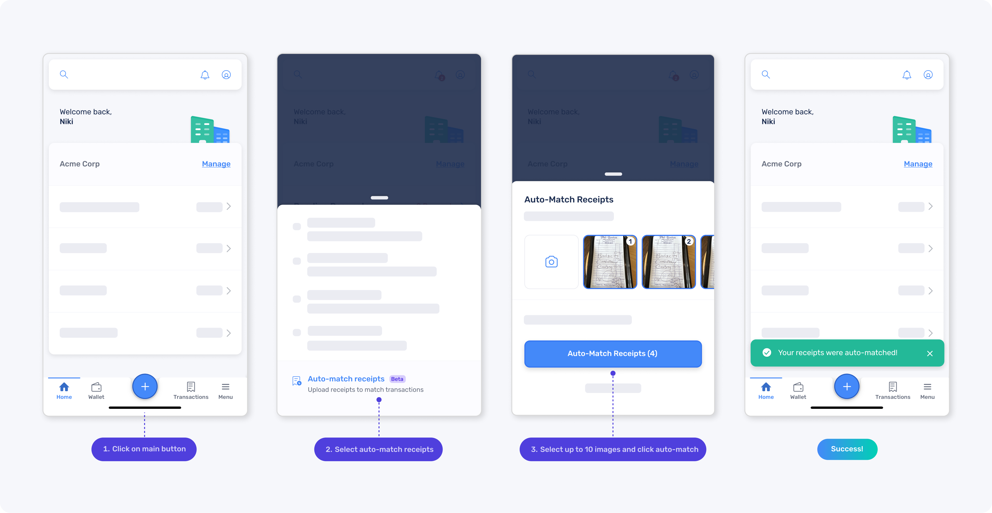 With Extend, you can easily capture and attach receipts on-the-go with receipt auto-matching.