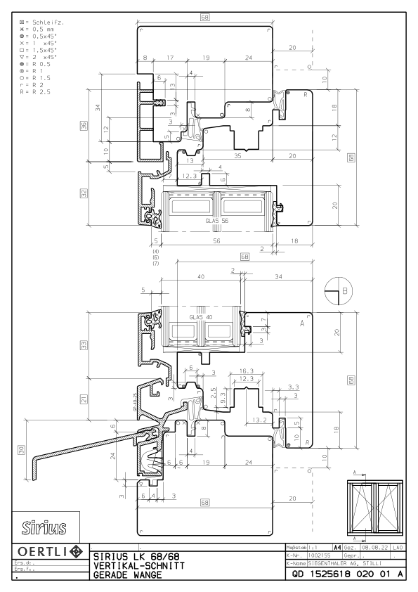 PDF-Systemvorschau SIRIUS L 68/68 – CAD-Details öffnen