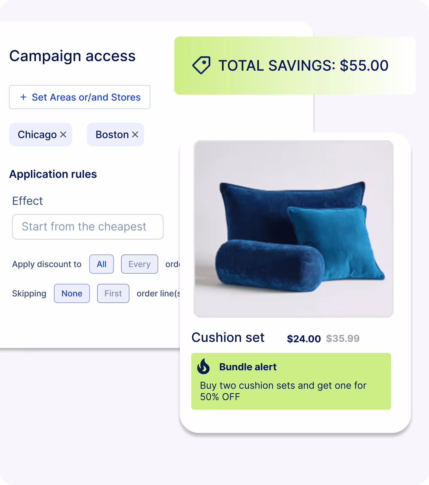 Visual of discount management in Shopify and promotion visual