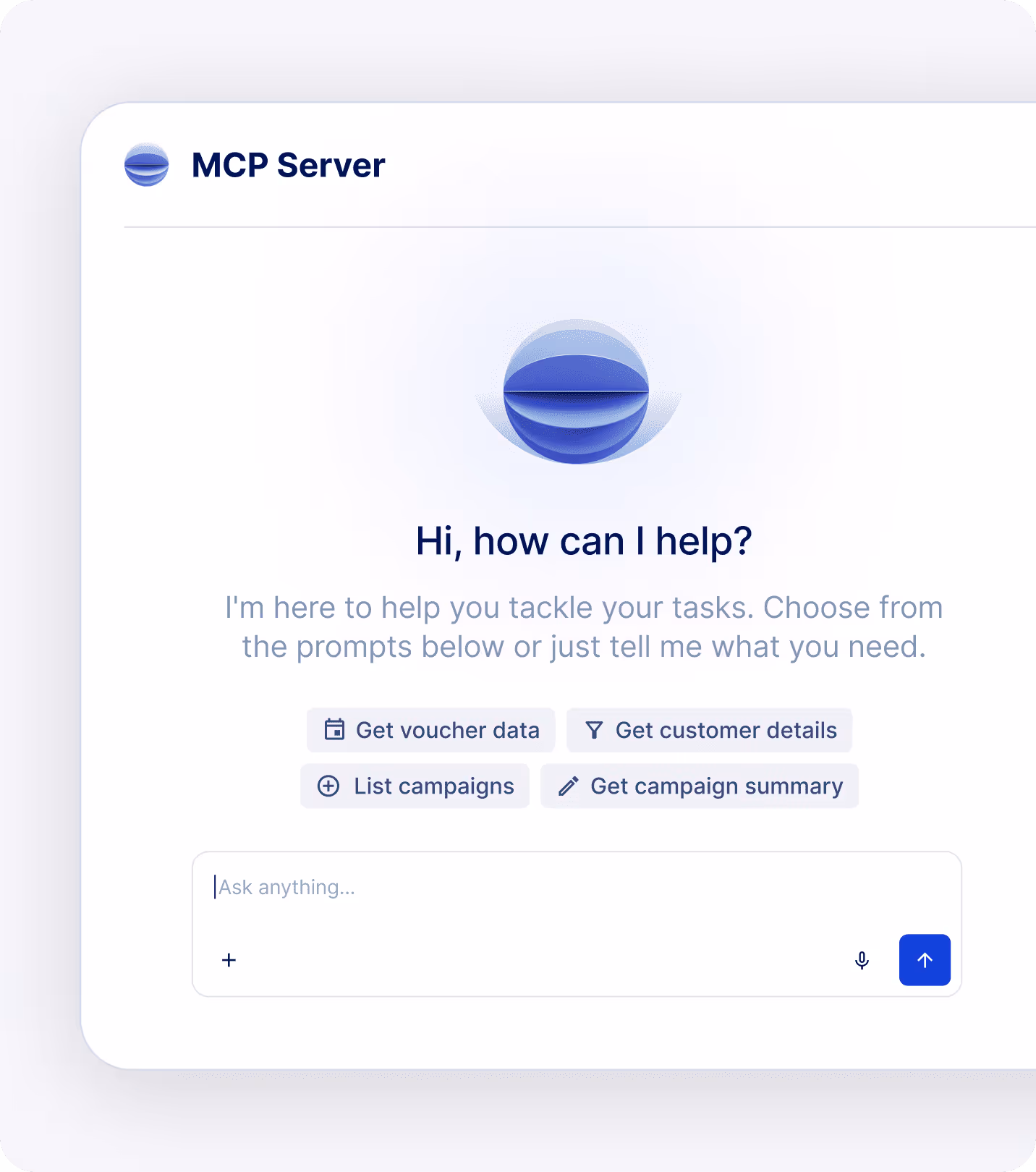 New feature: Voucherify MCP Server visual with chat