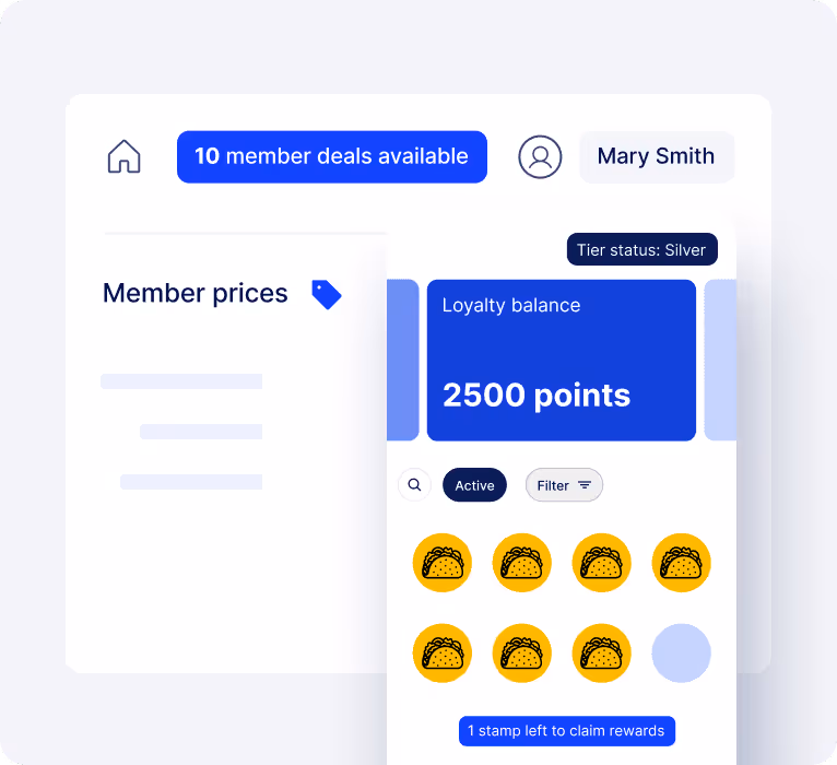 Visual showing web and mobile channels for loyalty