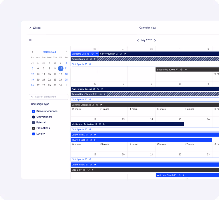 Visual of an incentive calendar