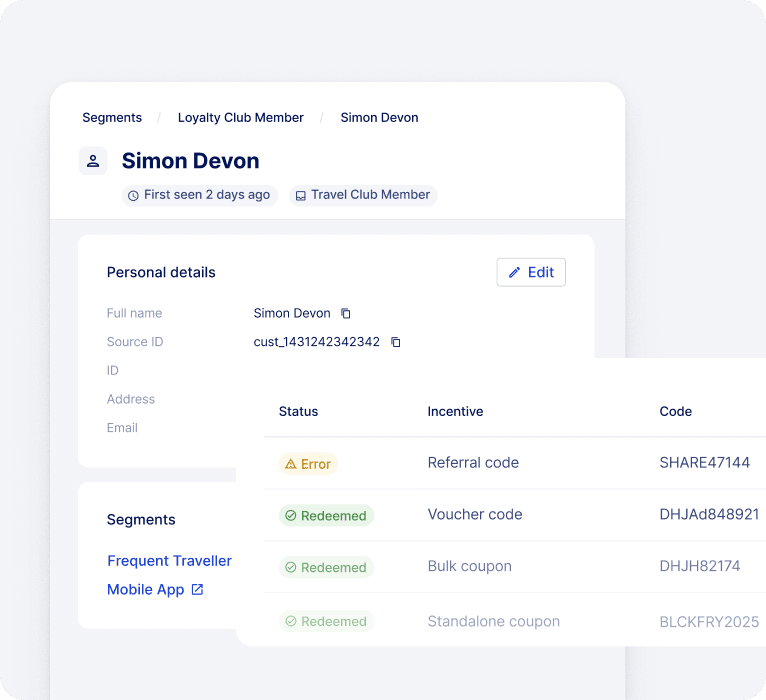 Visual showing all customer owned incentives