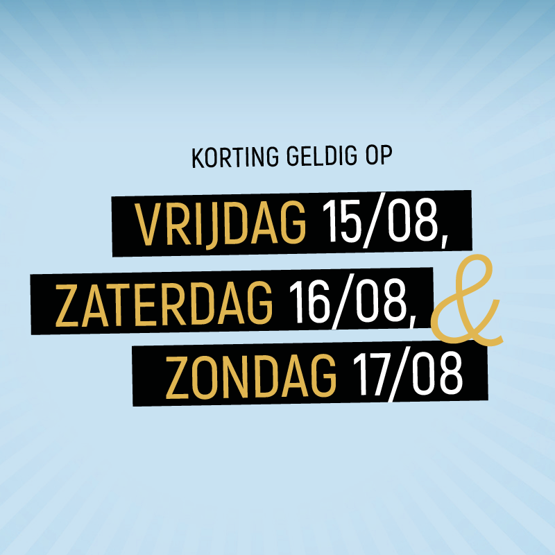 15% korting op alles