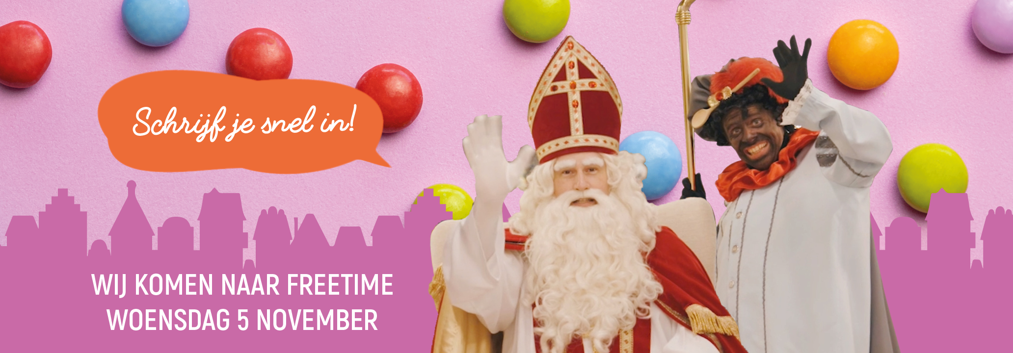 Sinterklaas komt naar de winkel
