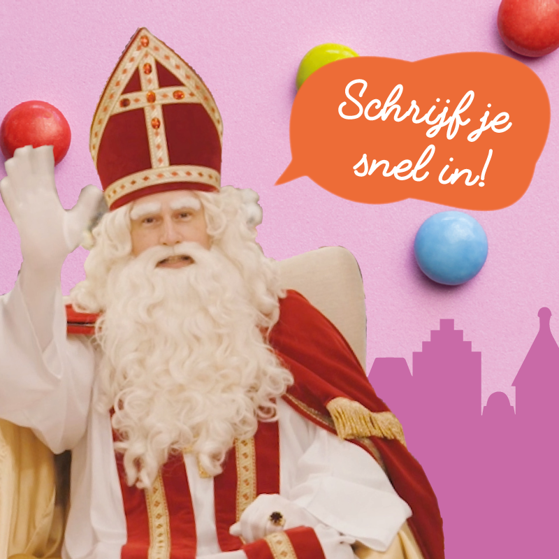 Sinterklaas komt naar de winkel