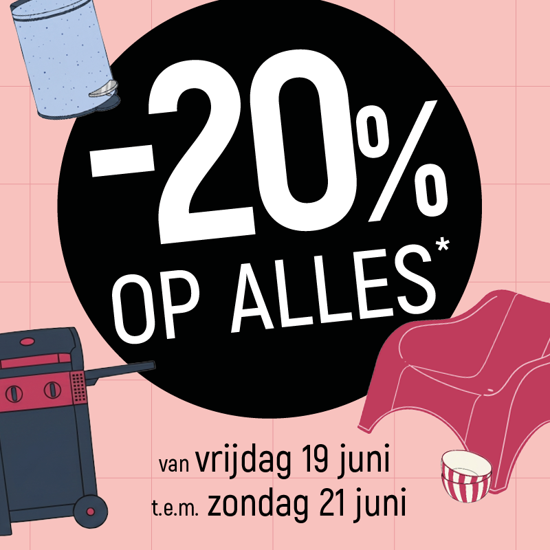 20% korting op alles