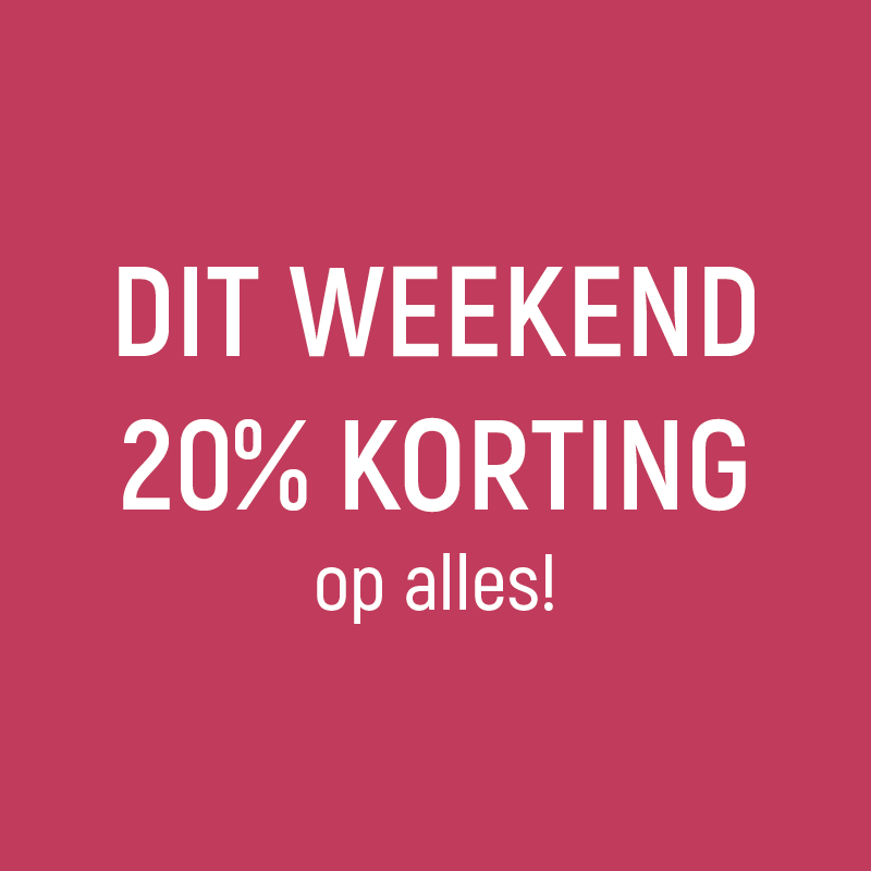 20% korting op alles