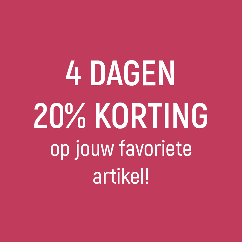 20% korting op één artikel naar keuze