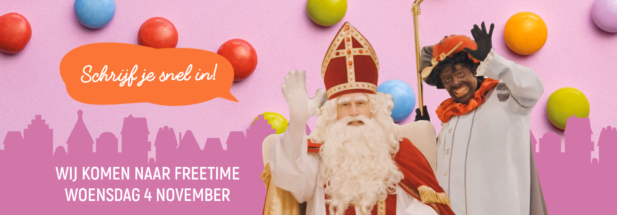Sinterklaas komt naar de winkel