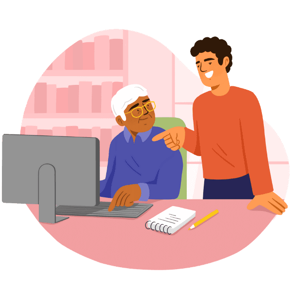 Aide informatique et assistance administrative personnes âgées
