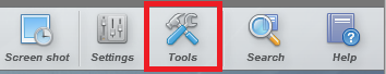 Tools menu