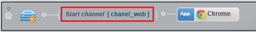 start channel action in editor