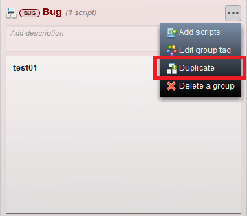 duplicate group button