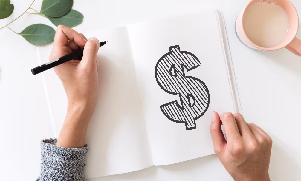 Notebook with Dollar Sign Doodle | Clubworx