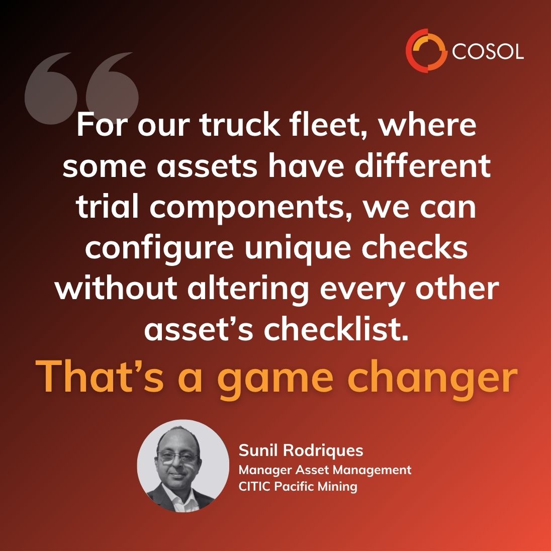 An image of a quote made by Sunil during the webinar