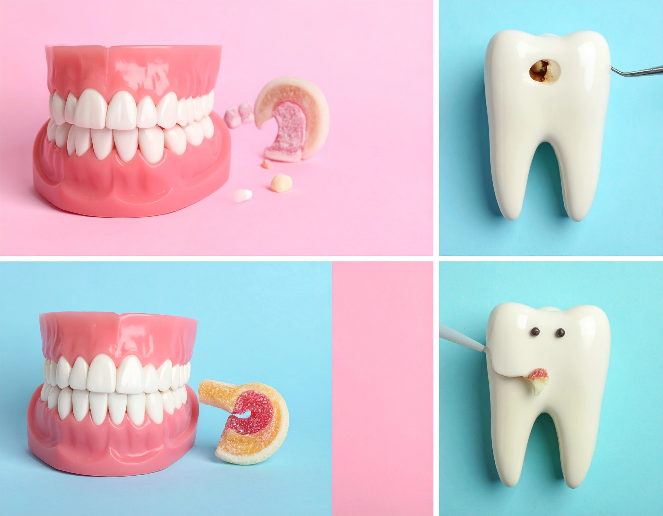 Teeth showing mild discoloration and yellowing, highlighting dental care needs