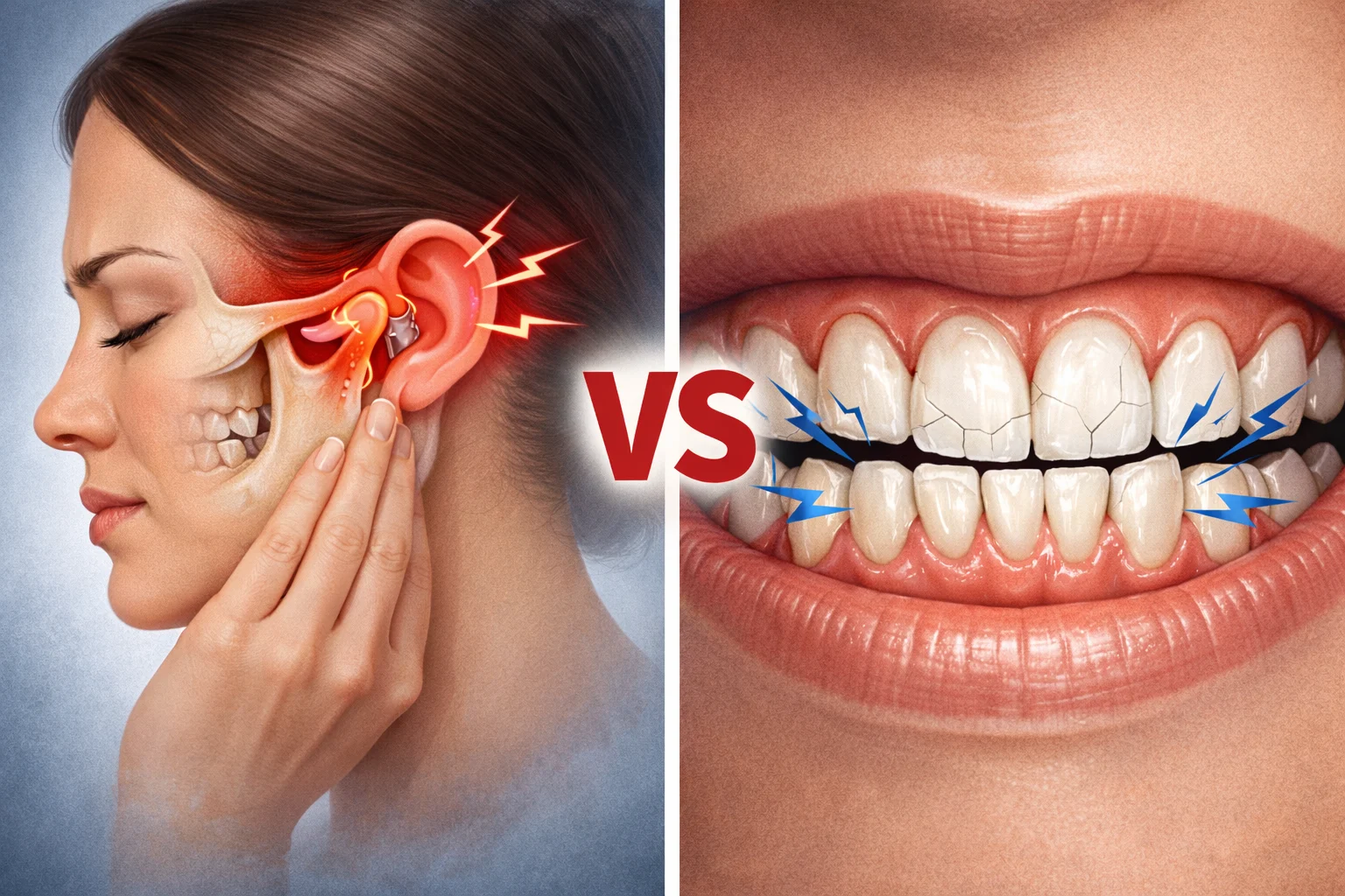 image showing TMJ Disorder vs. Teeth Grinding: How to Tell the Difference and What to Do