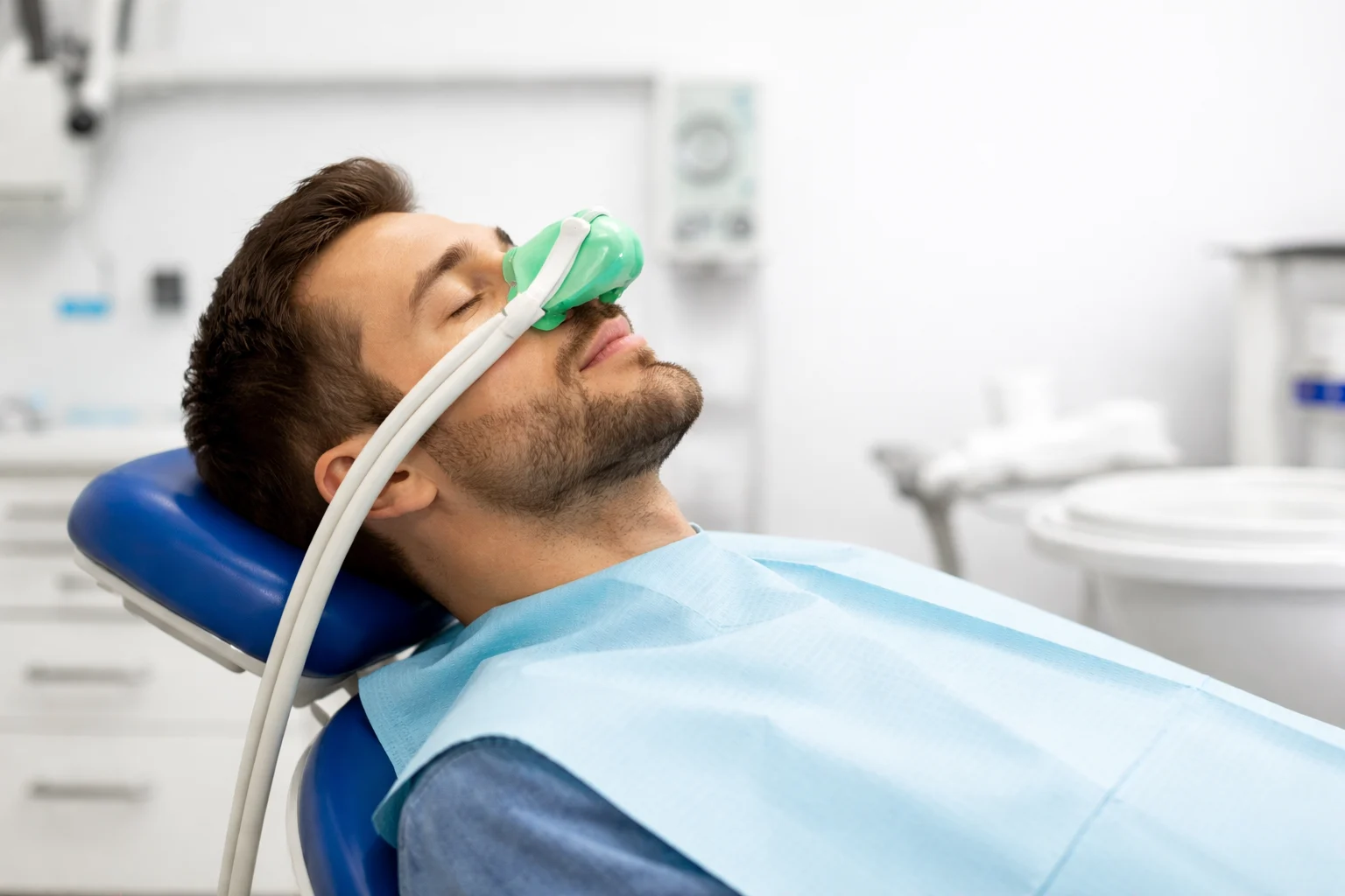 illustration showing men applying Sedation Dentistry in San Diego