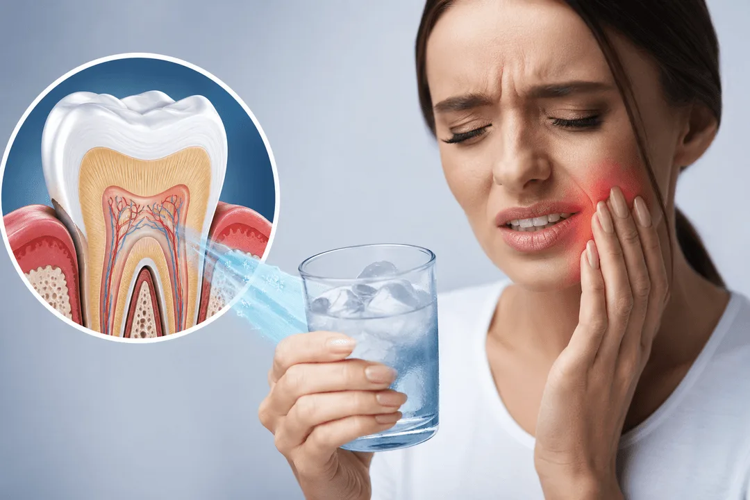 illustration showing women filling Teeth Sensitive