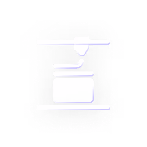 Pictogram van een 3D-printer die een object print.