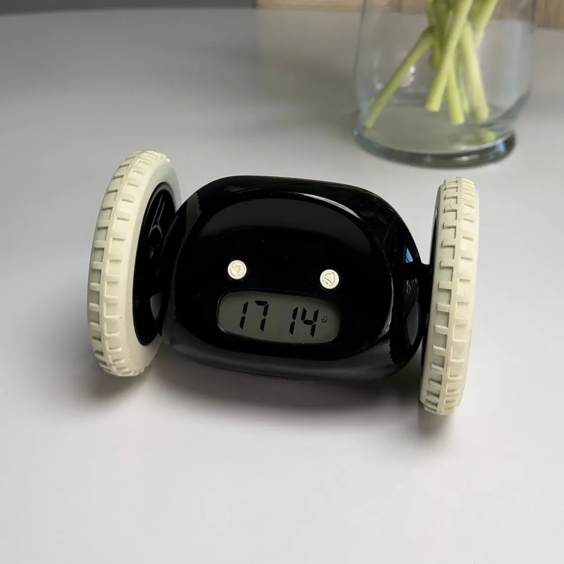 Run Away Alarm Clock on Wheels