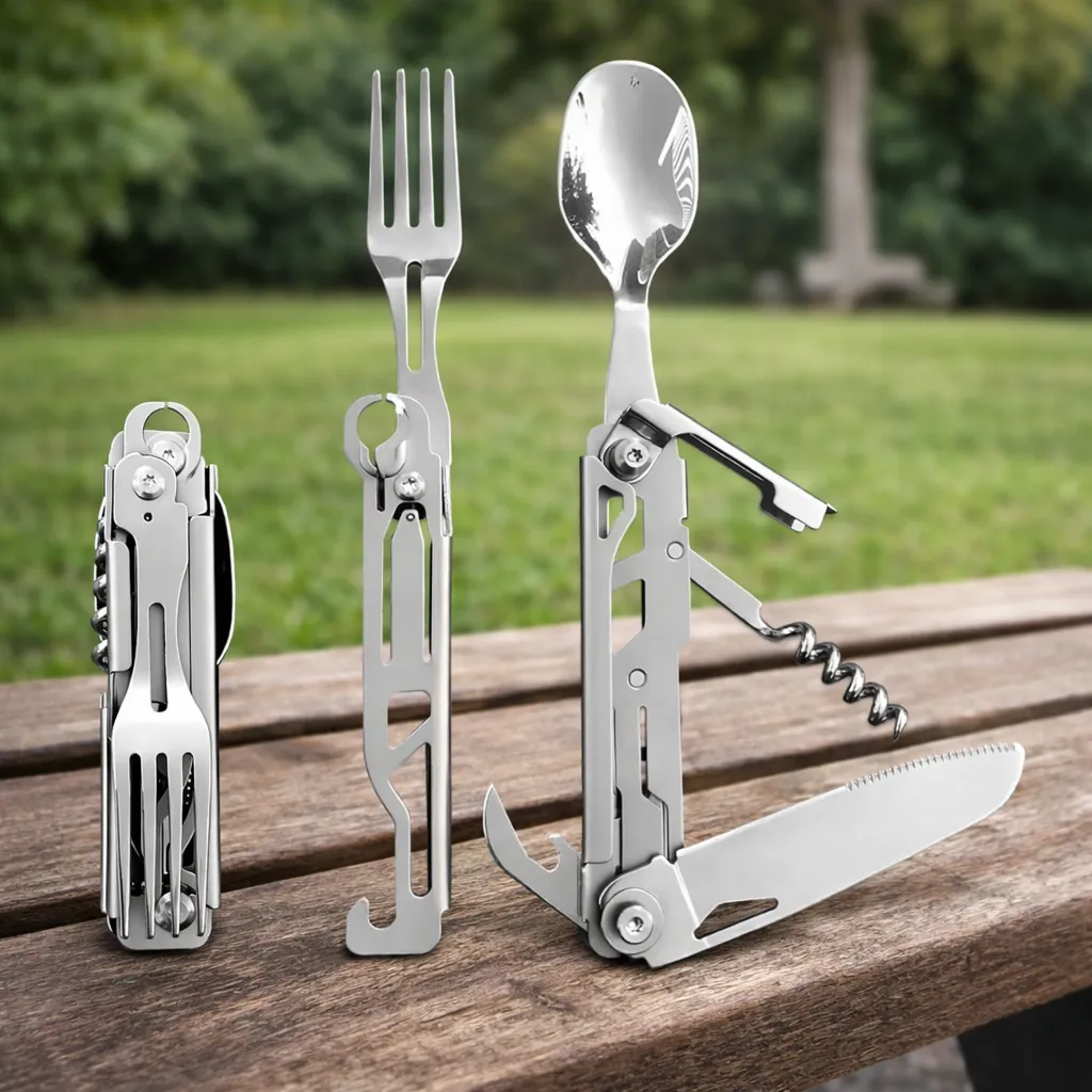 Unfolding Compact Cutlery Utility Set