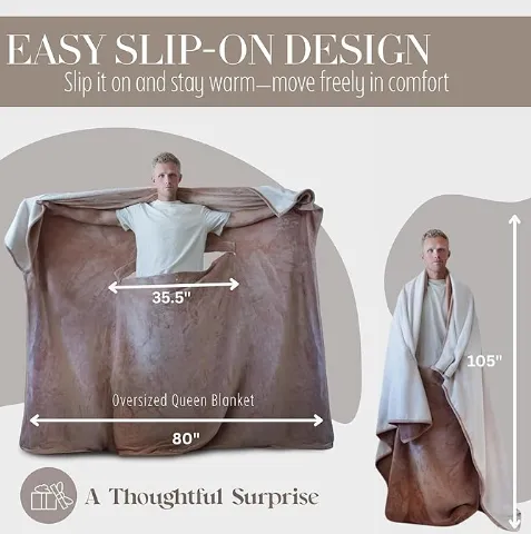 Wearable Blanket Cape with Hole
