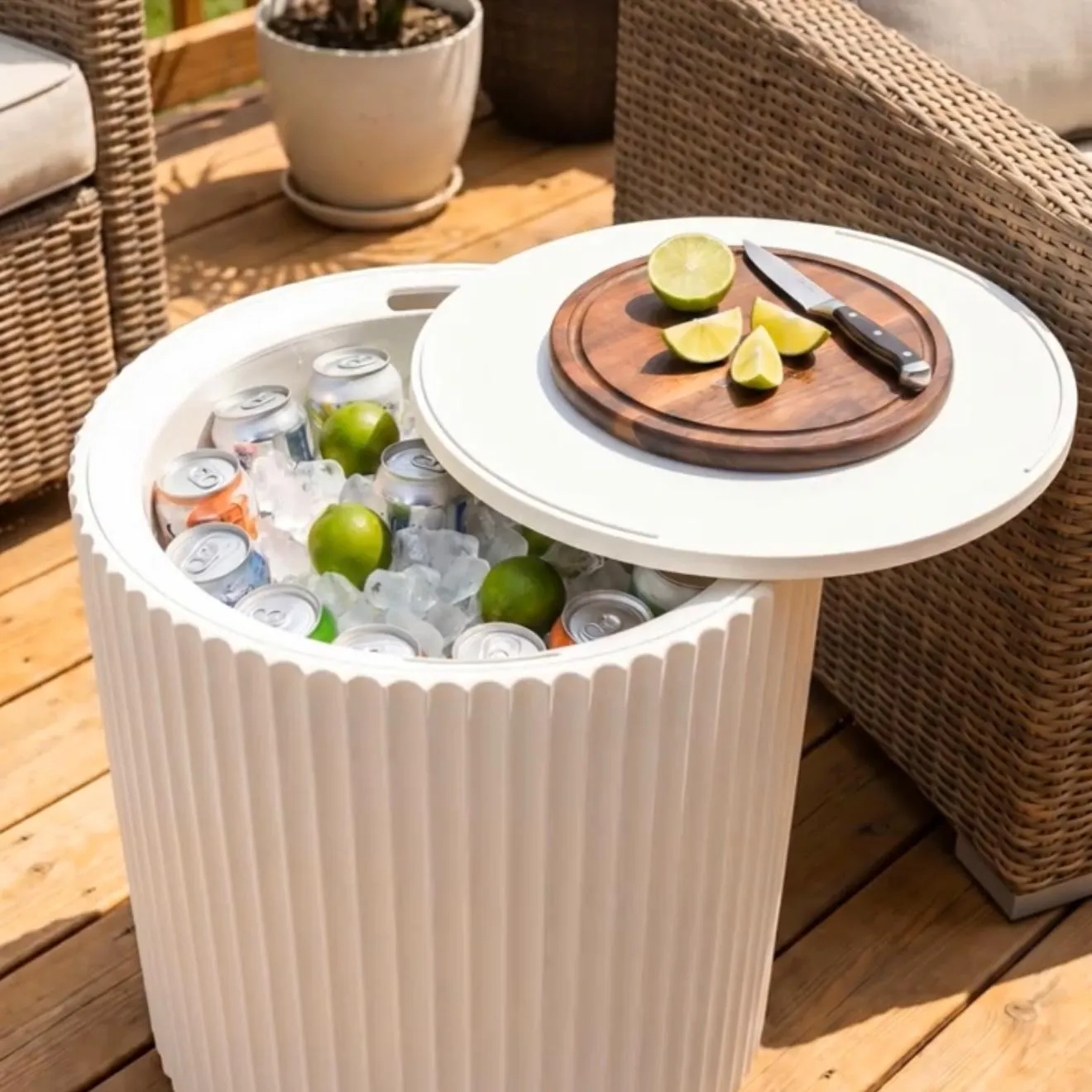 Decorative Patio Deck Drink Cooler